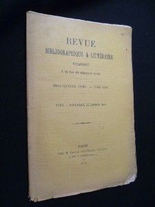 Revue bibliographique & littéraire, XI-XII - novembre-décembre 1894