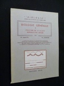Biologie générale, I Structure de la cellule reproduction sexuée