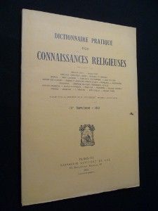Dictionnaire pratique des connaissances religieuses, IIIe supplément - 1931