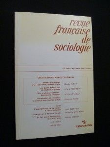 Revue française de sociologie, octobre-décembre 1992, XXXIII-4