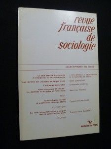 Revue française de sociologie, juillet-septembre 1992, XXXIII-3