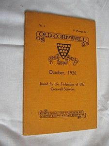 Old Cornwall, october 1926, n° 4