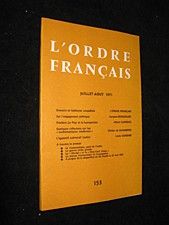 L'Ordre français, 153, juillet-août 1971