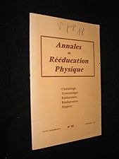 Annales de Rééducation physique, n° 86, décembre 1961