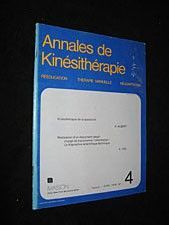 Annales de kinésithérapie, tome 5, avril 1978, n° 4