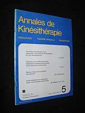 Annales de kinésithérapie, tome 5, mai 1978, n° 5
