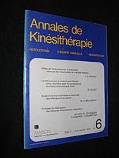 Annales de kinésithérapie, tome 6, juin-juillet 1979, n° 6
