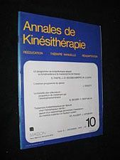 Annales de kinésithérapie, tome 6, décembre 1979, n° 10