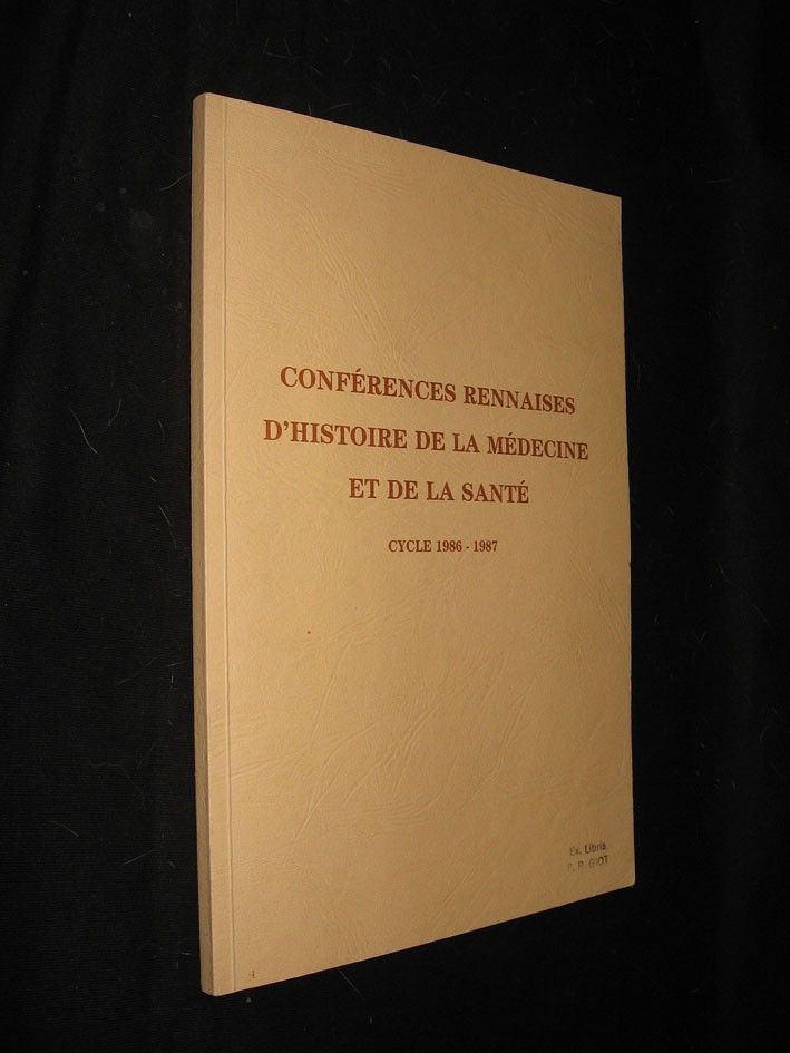 Conférences rennaises d'histoire de la médecine et de la santé, cycles 1986-1987