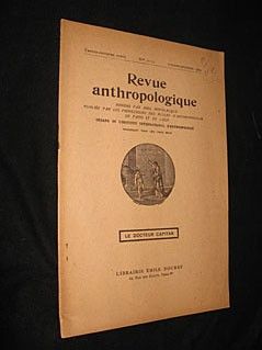 Revue anthropologique, n°10-12, octobre-décembre 1929 : Le Docteur Capitan