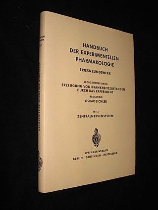 Handbuch der experimentellen pharmakologie. Erganzungswerk