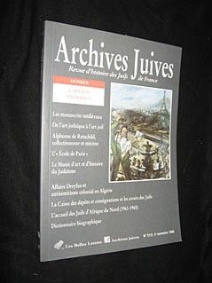 Archives juives, n°31/2, 2e semestre 1998