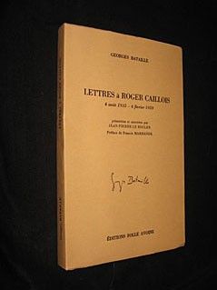 Lettres à Roger Caillois 4 août 1935-4 février 1959