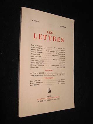 Les Lettres, 2e année, n°8