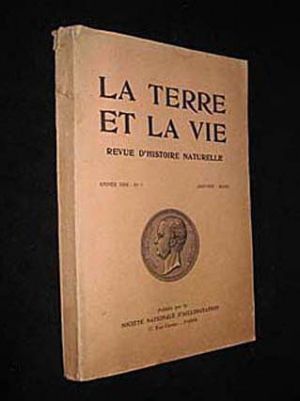 La Terre et la Vie, n° 1, année 1959, janvier-mars