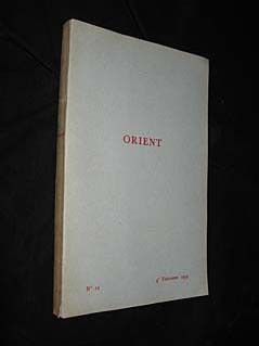 Orient, n°12, 4e trimestre 1959