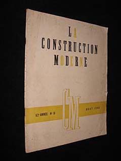 La Construction moderne, 62eannée, n°16 d'août 1946