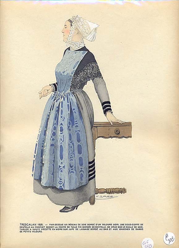Le costume breton de 1900 à nos jours. Trescalan 1920