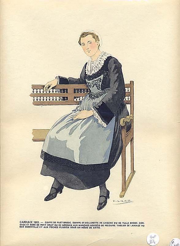 Le costume breton de 1900 à nos jours. Carhaix 1913