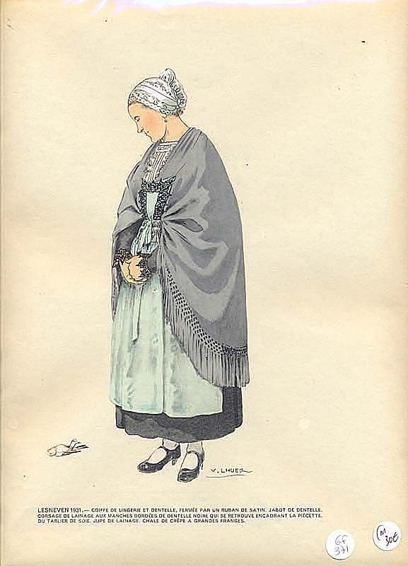 Le costume breton de 1900 à nos jours. Lesneven 1931