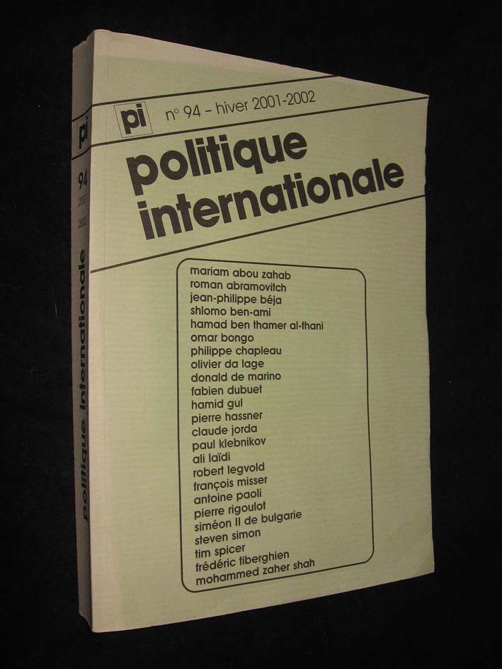 Politique internationale, n°94, hiver 2001-2002
