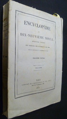 Encyclopédie du dix-neuvième siècle - répertoire universel des sciences, des lettres et des arts (avec la biographie et de nombreuses gravures), tome onzième