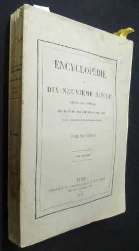Encyclopédie du dix-neuvième siècle - répertoire universel des sciences, des lettres et des arts (avec la biographie et de nombreuses gravures), tome troisième