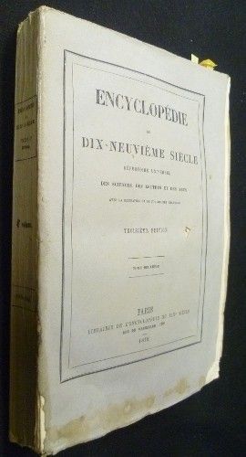 Encyclopédie du dix-neuvième siècle - répertoire universel des sciences, des lettres et des arts (avec la biographie et de nombreuses gravures), tome deuxième