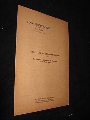 Nouvelles et correspondance. Le Congrès préhistorique de Mayence (7-12 août 1950)