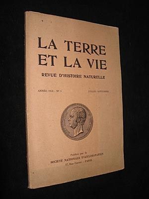 La Terre et la Vie, n° 3, année 1958, juillet-septembre