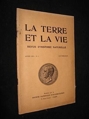 La Terre et la Vie, n° 1, année 1953, janvier-mars