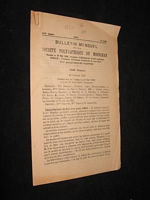 Bulletin mensuel de la société polymathique du Morbihan, 127e année, n°1165