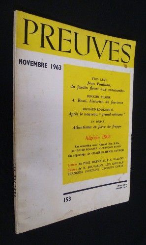 Preuves. n°153. Novembre 1963