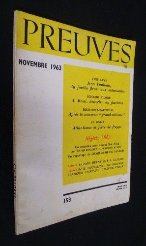 Preuves. n°153. Novembre 1963