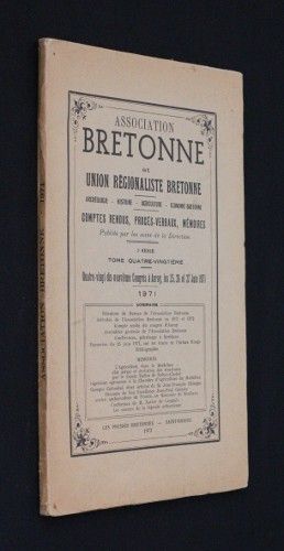 Association bretonne et Union régionaliste bretonne, tome 80 (3e série) (comptes rendus, procès-verbaux, mémoires)
