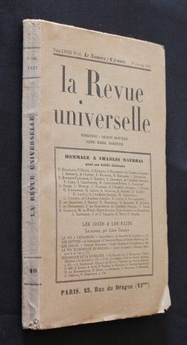 La revue universelle, tome LXVIII, n°19