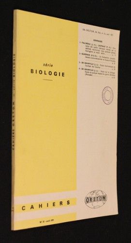 Série biologie, cahiers de l'ORSTOM n°15