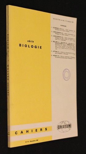Série biologie, cahiers de l'ORSTOM n°10