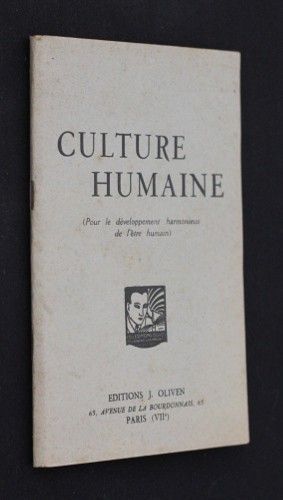 Culture humaine (pour le développement harmonieux de l'être humain)