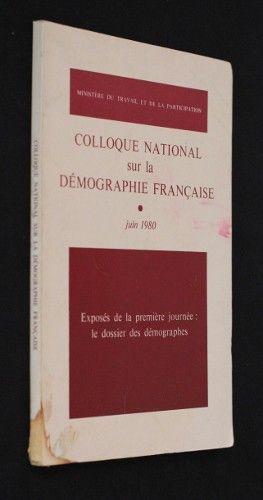 Colloque national sur la démographie française (juin 1980)