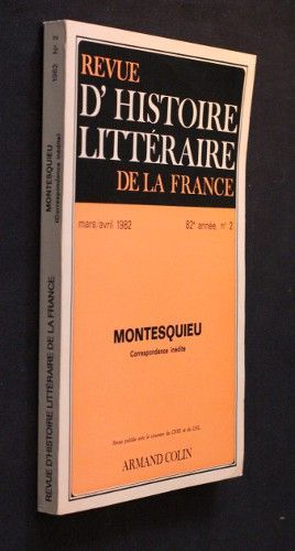 revue d'histoire littéraire de la France n°2 (82e année)