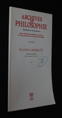 Archives de philosophie, supplément