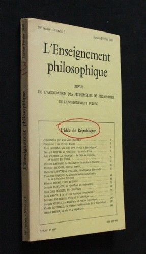 L'enseignement philosophique, 39e année, n°3
