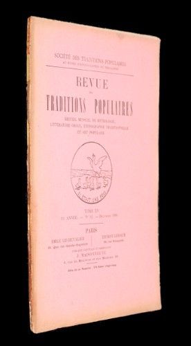 Revue des traditions populaires, tome XV, 15e année, n°12, décembre 1900