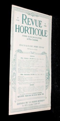 Revue horticole, 118e année, n°2134, octobre 1946