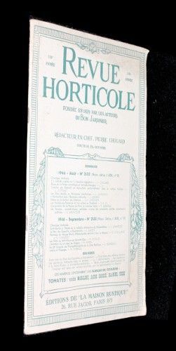 Revue horticole, 118e année, n°2132, août 1946