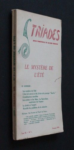 Triades n°1 tome VII : le mystère de l'été
