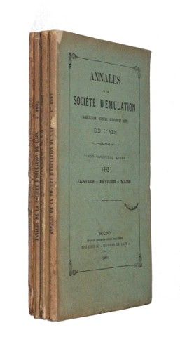 Annales de la Société d'émulation de l'Ain (25e année) (4 volumes)