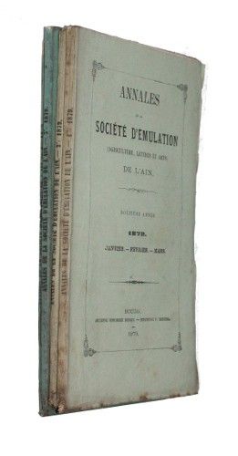 Annales de la Société d'émulation de l'Ain (12e année) (4 volumes)