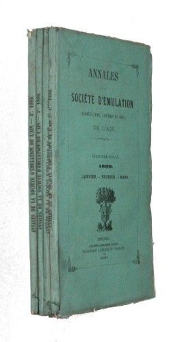 Annales de la Société d'émulation de l'Ain (13e année) (4 volumes)